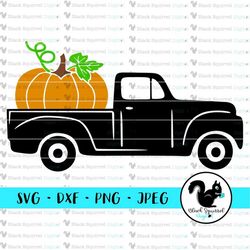 Great Pumpkin Truck, Fall Y'all, Black Pickup Autumn Sign, Thanksgiving SVG, Clipart, Print and Cut File, Stencil, Silho