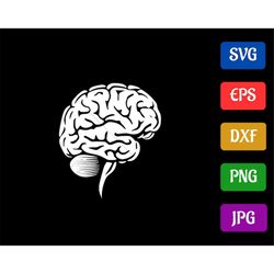 Brain | svg - eps - dxf - png - jpg | Black and White Vector | Silhouette Cameo | Cricut Explore