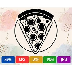 Pizza SVG | High-Quality Vector Cut file for Cricut | svg - eps - dxf - png - jpg | Silhouette Cameo | Cricut Explore