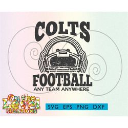 Colts Football svg dxf png eps cricut cutfile school football cheer team Spirit logo