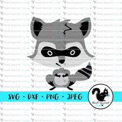 woodland critters, raccoon, forrest birthday party, baby shower nursery svg, clipart, print and cut file, stencil, silho
