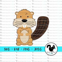 woodland critters, beaver, forrest friends birthday party, nursery decor svg clipart, print and cut file, stencil, silho