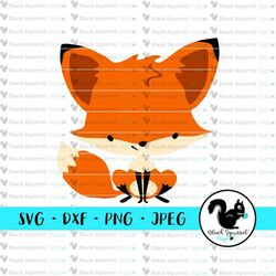 woodland critters, fox, baby shower, nursery creature, forrest friends party svg, clipart print cut file, stencil, silho