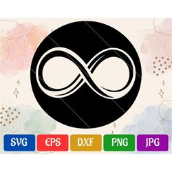 Infinity | svg - eps - dxf - png - jpg | Silhouette Cameo | Cricut Explore | Black and White Vector Cut file for Cricut