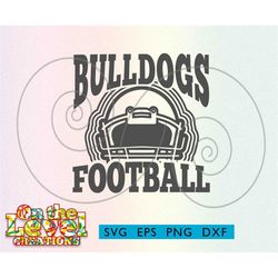 Bulldogs Football Helmet svg dxf png eps cricut cutfile school football cheer team Spirit logo