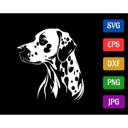 Dalmatian Dog SVG | Black and White Vector Cut file for Cricut | svg - eps - dxf - png - jpg | Cricut Explore | Silhouet