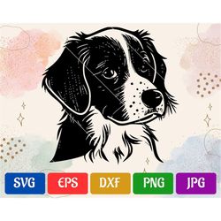 Dog Clipart | svg - eps - dxf - png - jpg | Black and White Vector | Silhouette Cameo | Cricut Explore