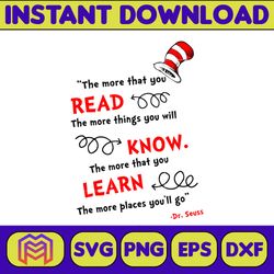 Dr.Suess Svg, Dxf, Png, Dr.Suess book Png, Dr. Suess Png, Sublimation, Cat in the Hat cricut, Instant Download (108)