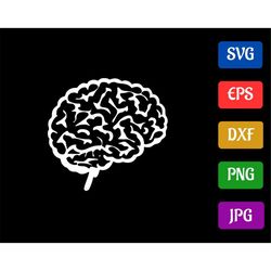Brain | svg - eps - dxf - png - jpg | Silhouette Cameo | Cricut Explore | Black and White Vector Cut file for Cricut