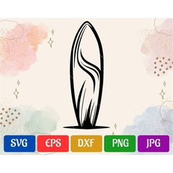 Surfboard SVG | High-Quality Vector Cut file for Cricut | svg - eps - dxf - png - jpg | Silhouette Cameo | Cricut Explor