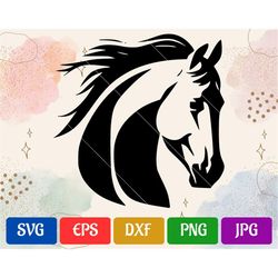 Horse | svg - eps - dxf - png - jpg | High-Quality Vector | Cricut Explore | Silhouette Cameo