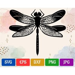 Dragonfly | svg - eps - dxf - png - jpg | High-Quality Vector | Cricut Explore | Silhouette Cameo