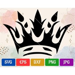Crown | svg - eps - dxf - png - jpg | Cricut Explore | Silhouette Cameo | High-Quality Vector Cut file for Cricut