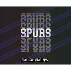 Spurs stacked svg dxf png eps cricut cutfile school football baseball soccer cheer team Spirit
