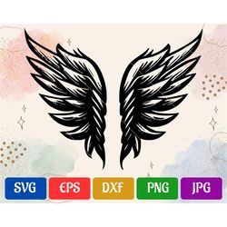 Angel Wings SVG | High-Quality Vector Cut file for Cricut | svg - eps - dxf - png - jpg | Silhouette Cameo | Cricut Expl