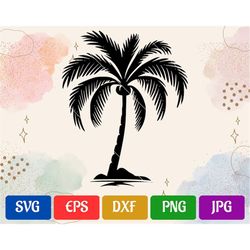 Palm Tree | svg - eps - dxf - png - jpg | Cricut Explore | Silhouette Cameo | High-Quality Vector Cut file for Cricut