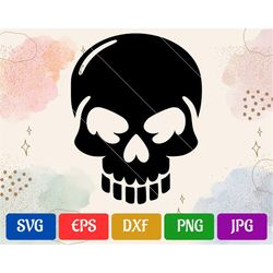Skull | svg - eps - dxf - png - jpg | High-Quality Vector | Cricut Explore | Silhouette Cameo