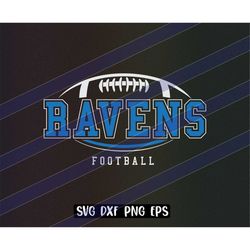 Ravens Football instant download svg dxf png eps cricut cutfile school football cheer team Spirit logo