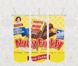 NuttyBuddy Tumbler Png, Sublimation Tumbler Png, NuttyBuddy Tumbler Wrap, 20oz skinny Tumbler Png Digital Download
