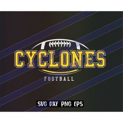 Cyclones Football svg dxf png eps cricut cutfile school football cheer team Spirit logo