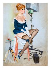 Vintage Pin Up Girl - Cross Stitch Pattern Counted Vintage PDF - 111-418