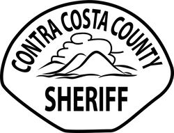 Contra Costa County Sheriff Badge vector file Black white vector outline or line art file