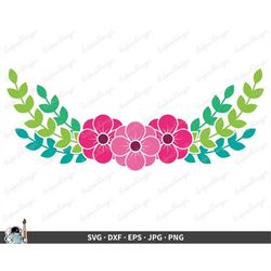 Spring Flowers SVG  Floral Clip Art Cut File Silhouette dxf eps png jpg  Instant Digital Download