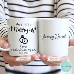 will you marry us 2 - officiant proposal mug, wedding officiant mug, officiant gift, officiant card, will you be our off