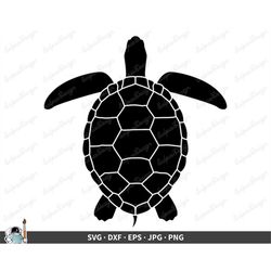 Sea Turtle SVG  Clip Art Cut File Silhouette dxf eps png jpg  Instant Digital Download