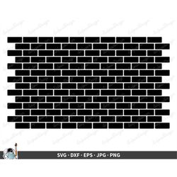 Brick Wall SVG  Clip Art Cut File Silhouette dxf eps png jpg  Instant Digital Download