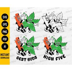 Cannabis And Lighter High Five SVG | Marijuana Best Buds | 420 Weed | Give Me Five | Cricut Cut File Clipart Digital Dow