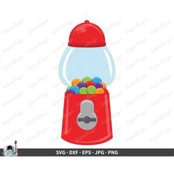 gumball machine svg  clip art cut file silhouette dxf eps png jpg  instant digital download