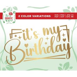 It's My Birthday Svg, Birthday Svg, Birthday Saying, Birthday Party, Svg file for Cricut, cake toppers, Dxf, Png, Svg, P