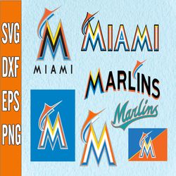 Bundle 7 Files Miami Marlins Baseball Team Svg, Miami Marlins svg, MLB Team  svg, MLB Svg, Png, Dxf, Eps, Jpg, Instant D
