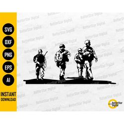 Military Soldiers SVG | Army Troops SVG | Soldier Decals Graphics Sticker | Cricut Silhouette Cut File Clipart Vector Di