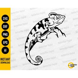 Chameleon SVG | Chamaeleons SVG | Blend Adapt Change Color | Cricut Cutting Files Silhouette Printable Clipart Vector Di
