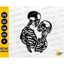 Skeleton Love SVG | Dead Lovers SVG | Gothic Decal Shirt Tattoo Graphics | Cricut Silhouette Cuttable Clip Art Vector Di