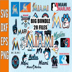 Bundle 28 Files Miami Marlins Baseball Team Svg, Miami Marlins SVG, MLB Team  svg, MLB Svg, Png, Dxf, Eps, Jpg, Instant