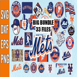 Bundle 33 Files New York Mets Baseball Team svg,  New York Mets Svg, MLB Team  svg, MLB Svg, Png, Dxf, Eps, Jpg, Instant