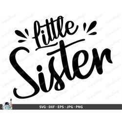 Little Sister SVG  Clip Art Cut File Silhouette dxf eps png jpg  Instant Digital Download
