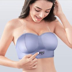 Electric Breast Massage Bra Wireless Breast Enhancement Instrument with Hot Compress Function
