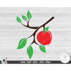 Apple Tree SVG  Clip Art Cut File Silhouette dxf eps png jpg  Instant Digital Download