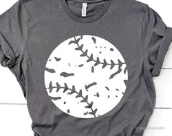 Distressed Baseball Ball Svg, Baseball Ball Svg, Grunge Baseball Svg, Plain Baseball Cricut & Silhouette, Baseball Shirt