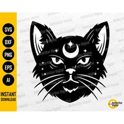 Mystic Cat SVG | Mystical SVG | Esoteric Animal SVG | Occult Svg | Witchy Svg | Cutting File Printable Clipart Vector Di