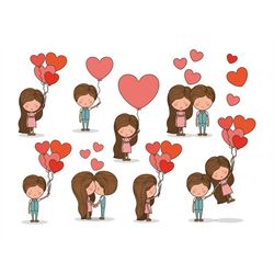 Saint Valentine SVG Bundle, Valentine's Day SVG Bundle, Love SVG Bundle, True Love svg, Cut files for Cricut, Cute Coupl