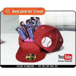 Valentines Baseball Cap Favor Box svg, Baseball cap svg, Printable template, favor box svg, gift box svg, baseball hat s