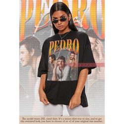 PEDRO PASCAL Shirt, Actor Pedro Pascal Shirt Retro 90s, Javier Pea, Narco Pedro Pascal Fans Gift, Pedro Pascal Tribute C