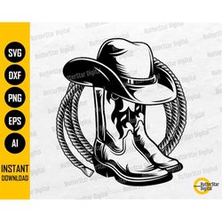 Rodeo Boots SVG | Lasso SVG | Cowboy SVG | Western Decals T-Shirt Clipart Vector Graphics | Cricut Cut File Printable Di