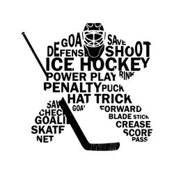 Ice Hockey Svg, Sport Svg, Goalie Text Art Svg, Hockey Svg, Hockey Fans Svg, Helmet Svg, Human Shape Svg, NFL Team Svg,