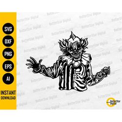Scary Clown SVG | Circus SVG | Creepy SVG | Fear Svg | Nightmare Svg | Cricut Silhouette Cut Cuttable Clip Art Vector Di